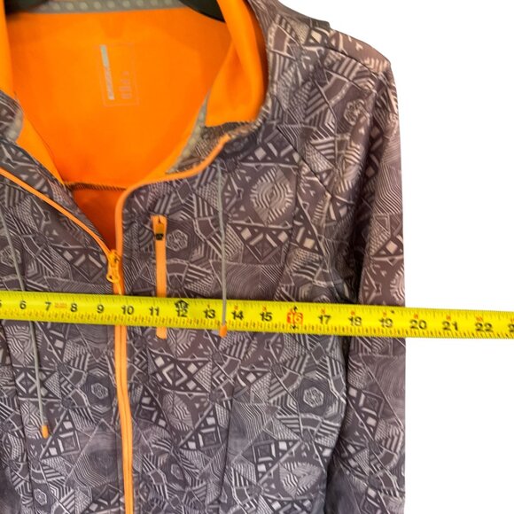 Mondetta Grand Prix Mondial Men's Hooded Jacket Gray Orange L Tribal Pattern - Picture 10 of 10